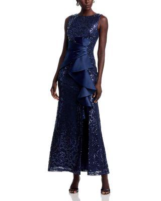 Sleeveless Ruffle Gown by ELIZA J
