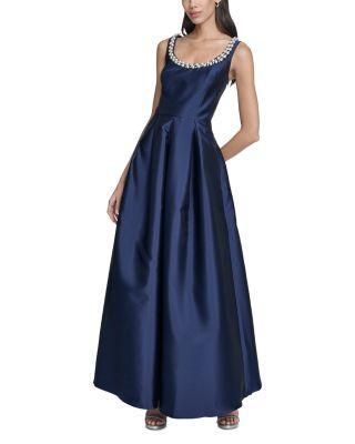 Sleeveless Scoop Neck Ballgown by ELIZA J