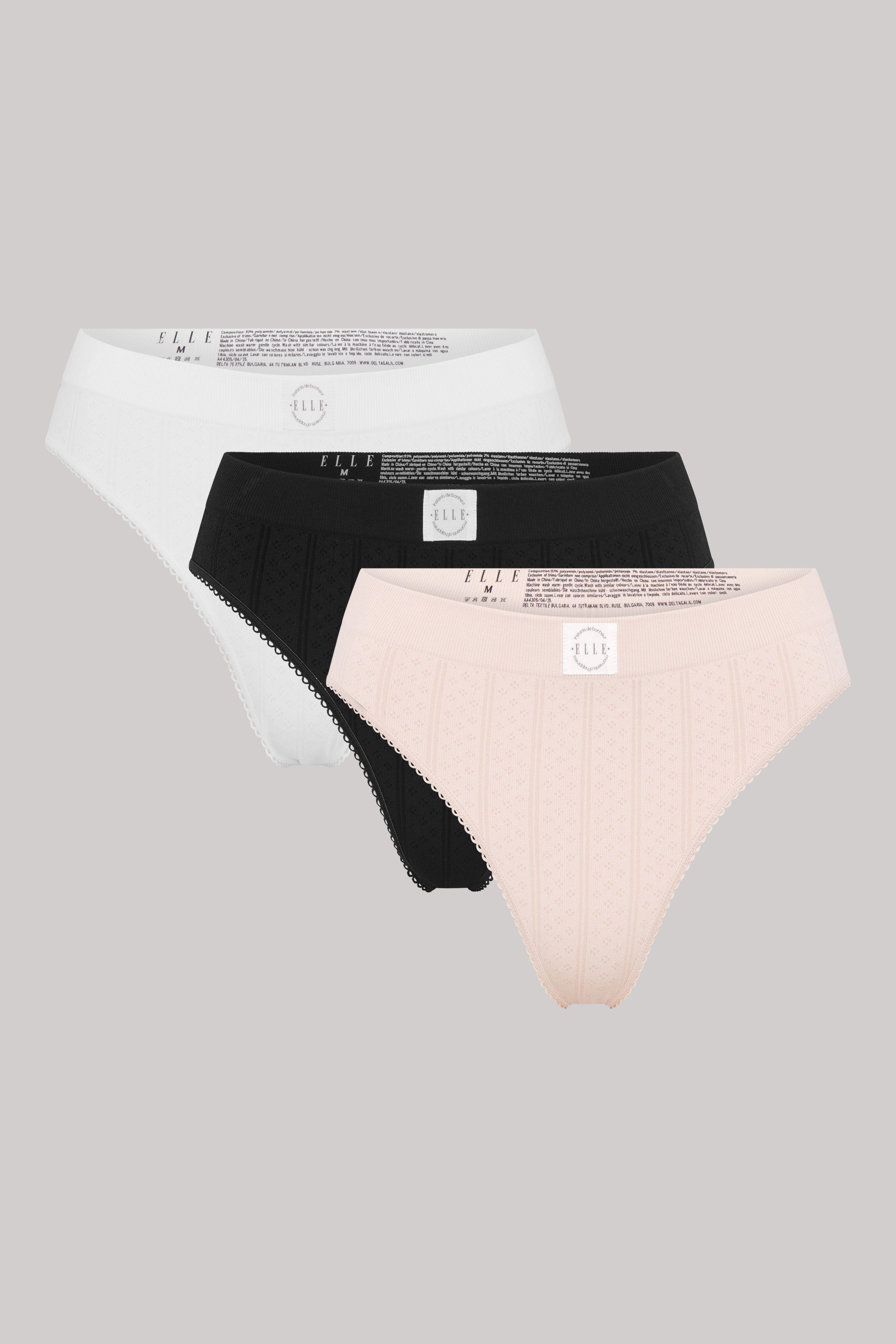 3 Pack Seamless Thongs by ELLE