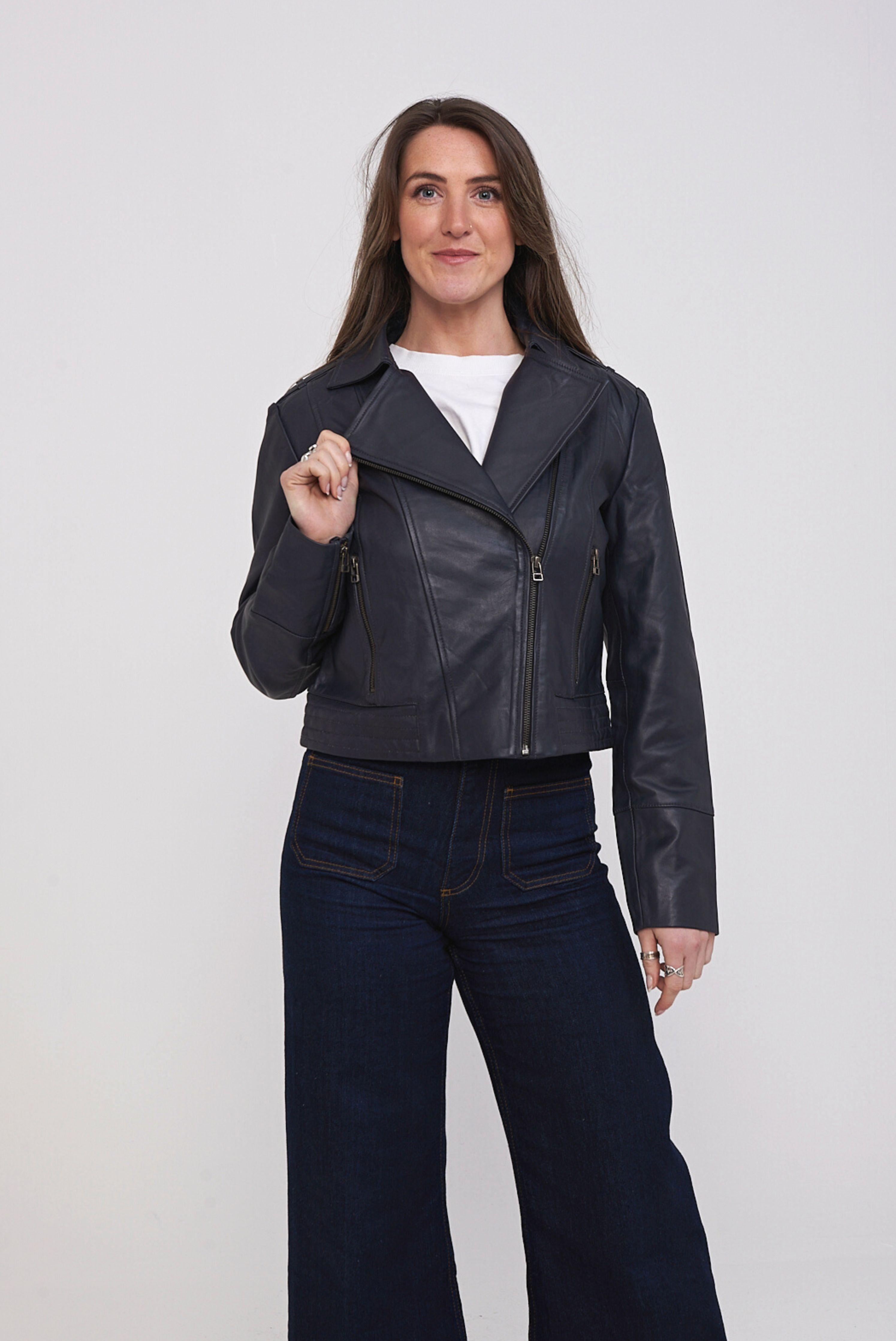 Armin Leather Biker Jacket by ELLE