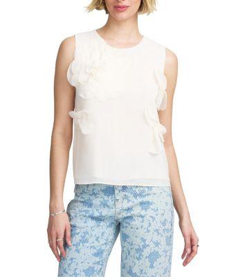 Floral Applique Shell by ELLE COLLECTION
