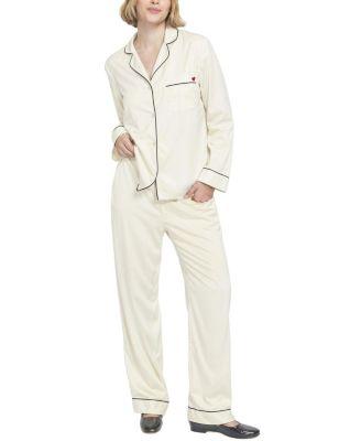 Satin PJ Set Long Pajama by ELLE COLLECTION
