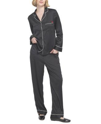Satin PJ Set Long Pajama by ELLE COLLECTION