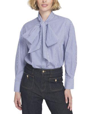 Striped Bow Shirt by ELLE COLLECTION