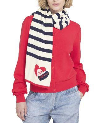 Striped Scarf with Heart by ELLE COLLECTION