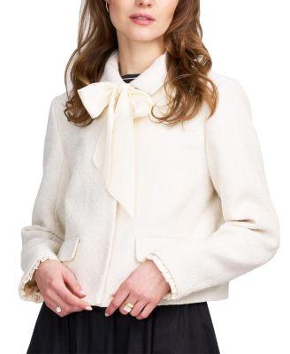Tweed Jacket with Bow by ELLE COLLECTION