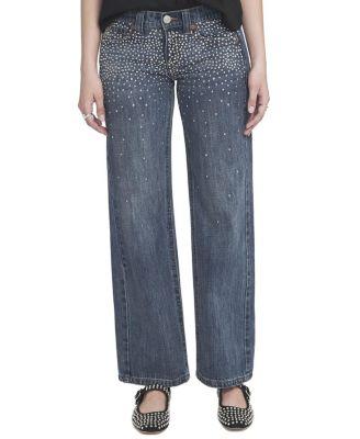 Women's Studded Jeans in Medium Wash by ELLE COLLECTION