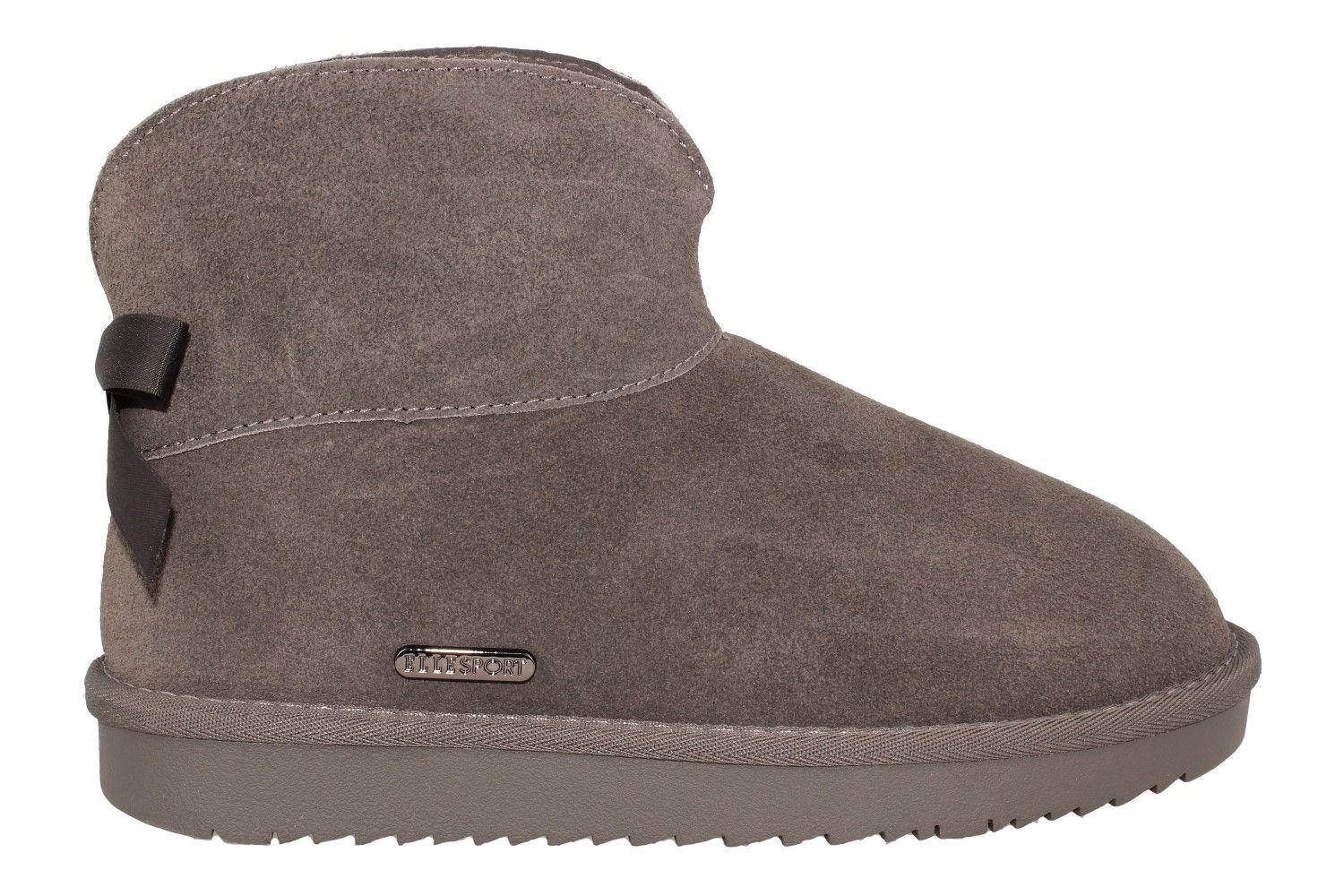 Ankle Boots With Bow Detail And Faux Fur Lining by ELLE SPORT