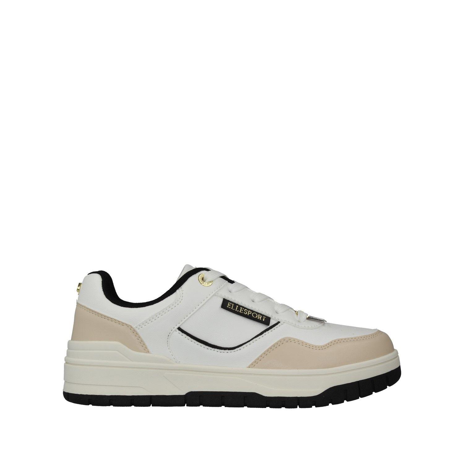 Chunky White Trainer with Beige Accents by ELLE SPORT