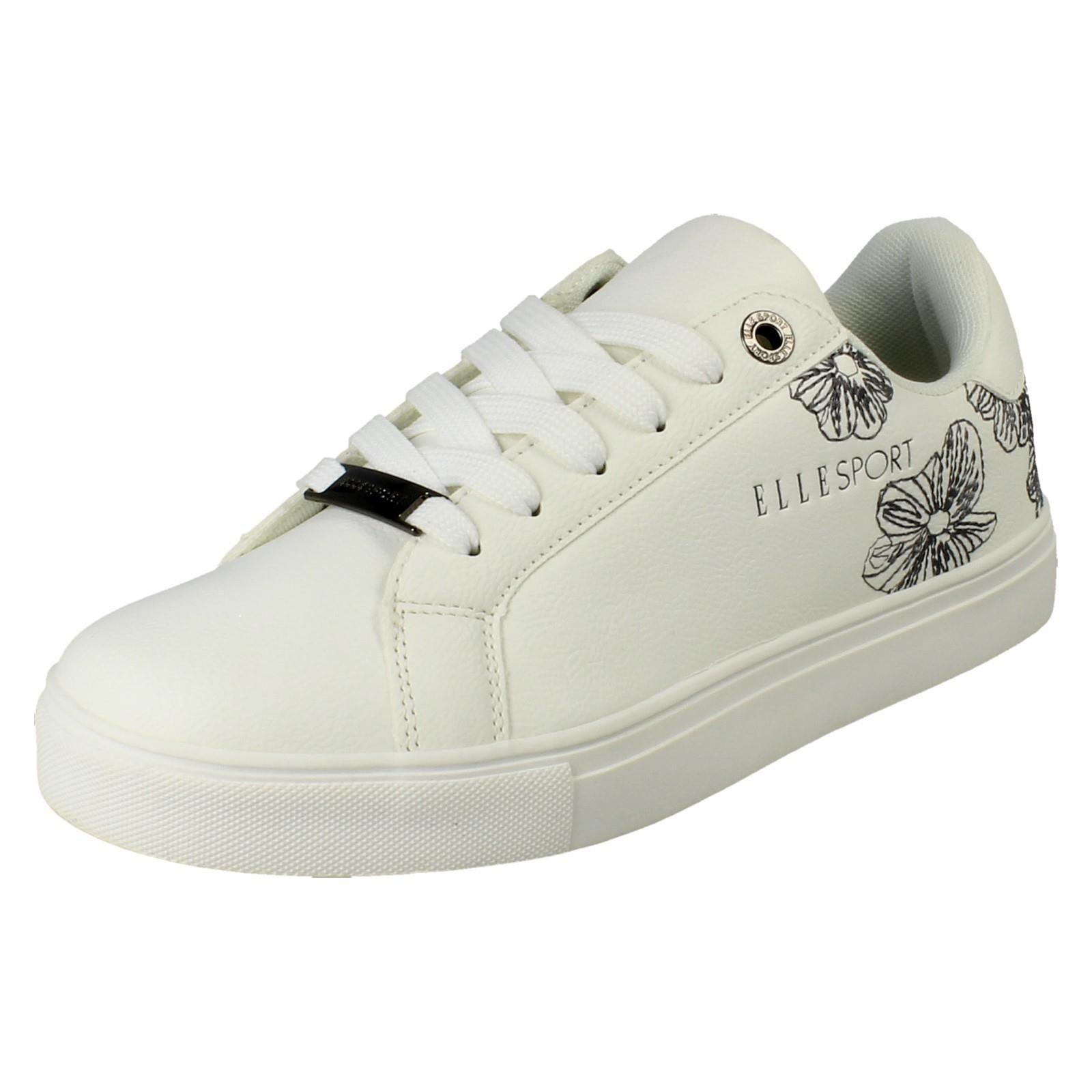 Flower Detail Lace Up Trainers by ELLE SPORT