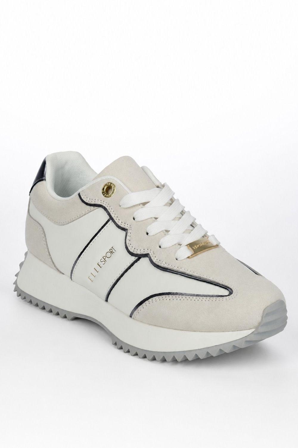 Leather Chunky Sole Lace Up Trainers by ELLE SPORT