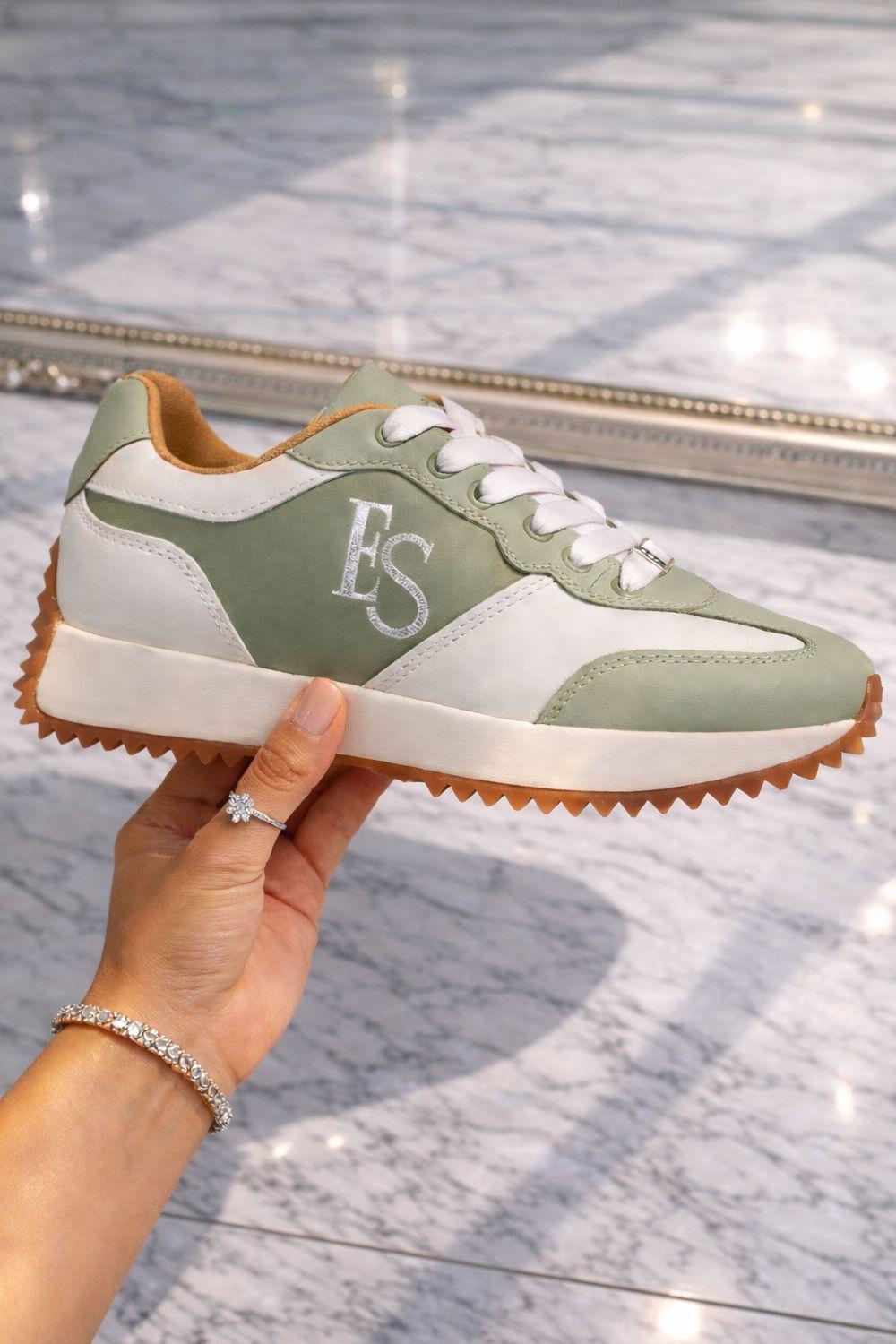 Panelled Lace Up Trainer with Chunky Contrast Sole by ELLE SPORT