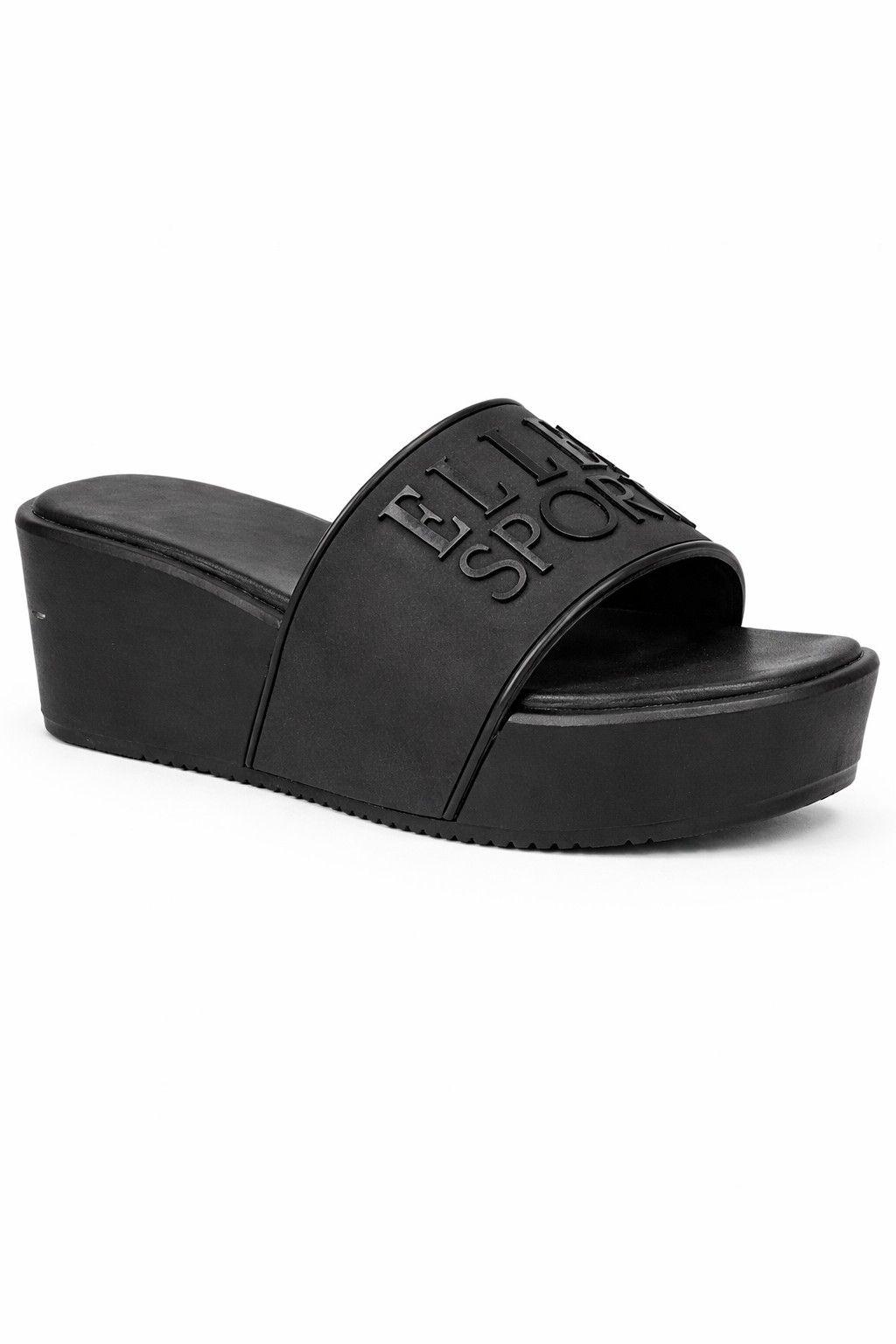 Platform Slide Sandals with Contoured Footbed by ELLE SPORT