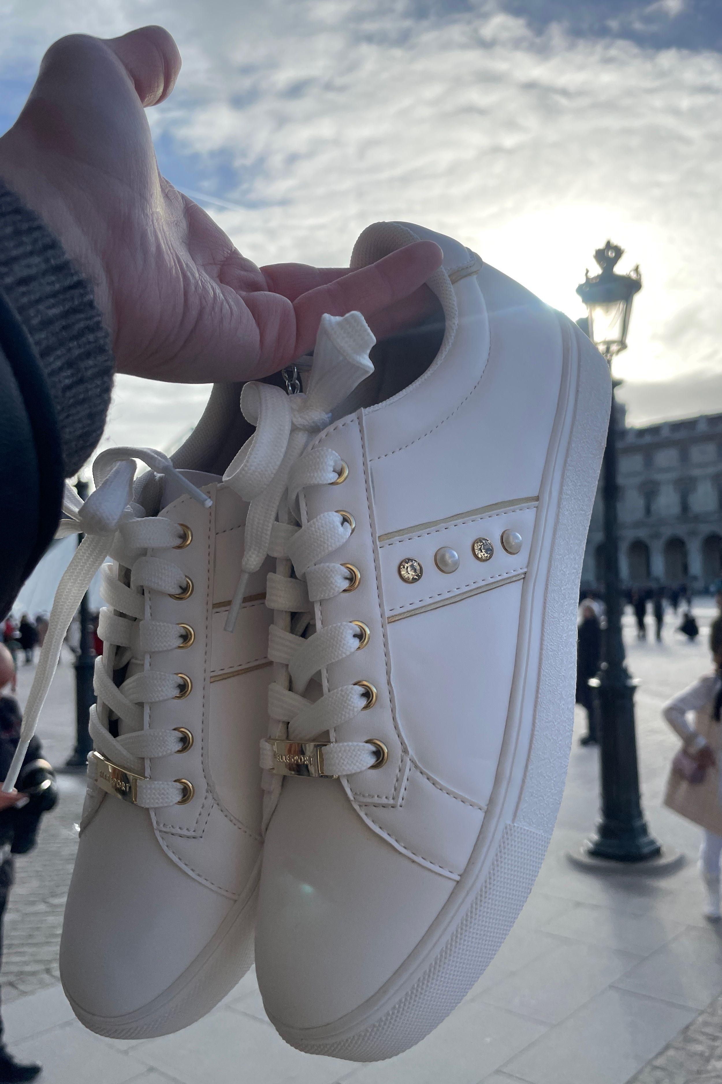 Platform Trainer with Pearl & Jewel Detailing by ELLE SPORT