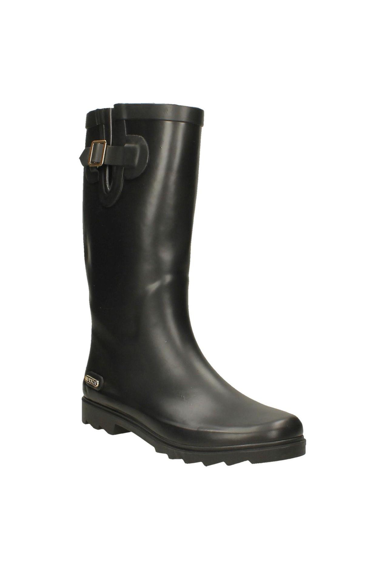 Tall Buckle Detail Waterproof Wellington Boots by ELLE SPORT