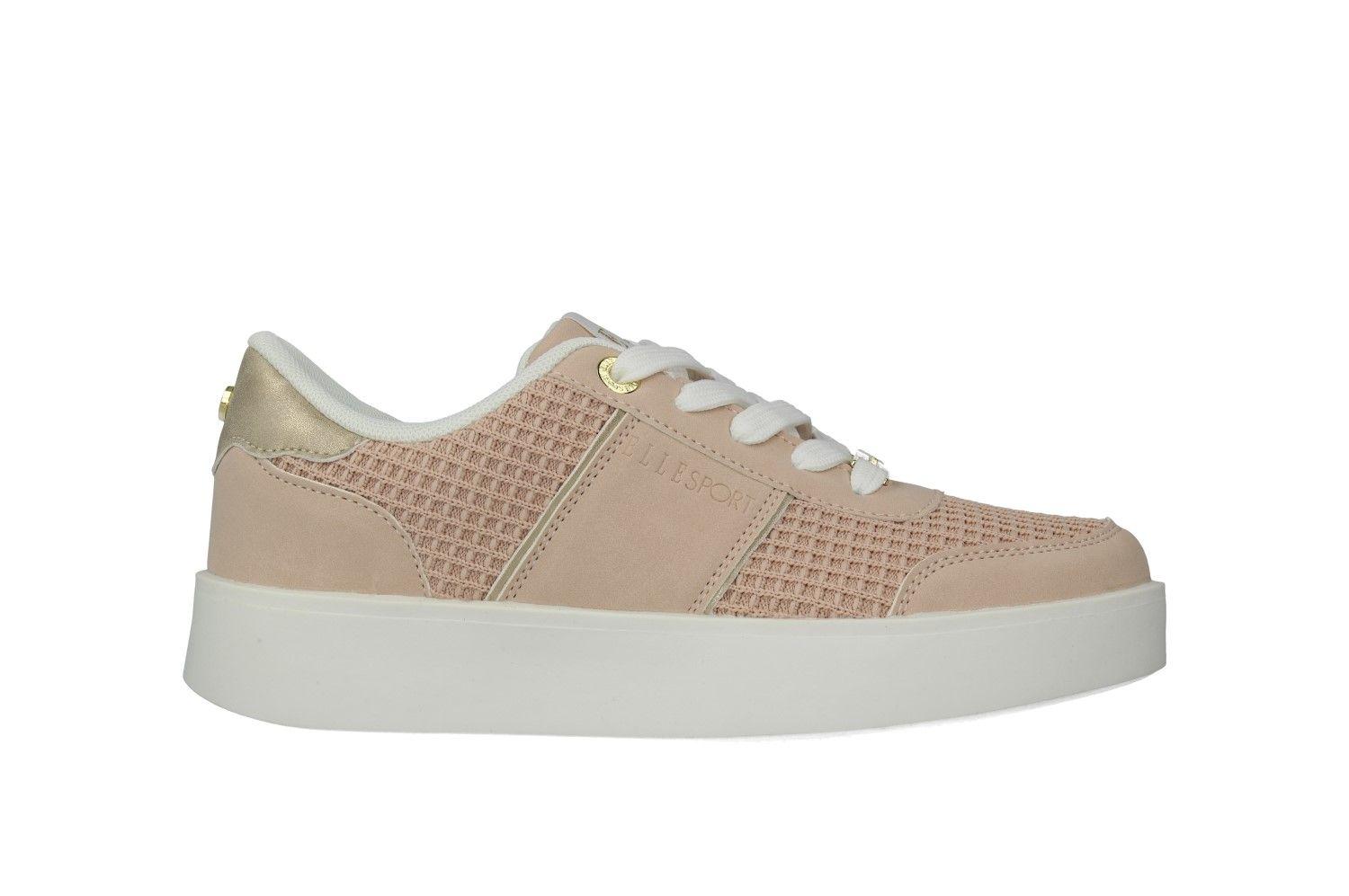 Woven Panel Trainers with Gold Detail by ELLE SPORT