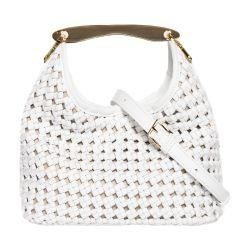 Boomerang small woven leather bag by ELLEME