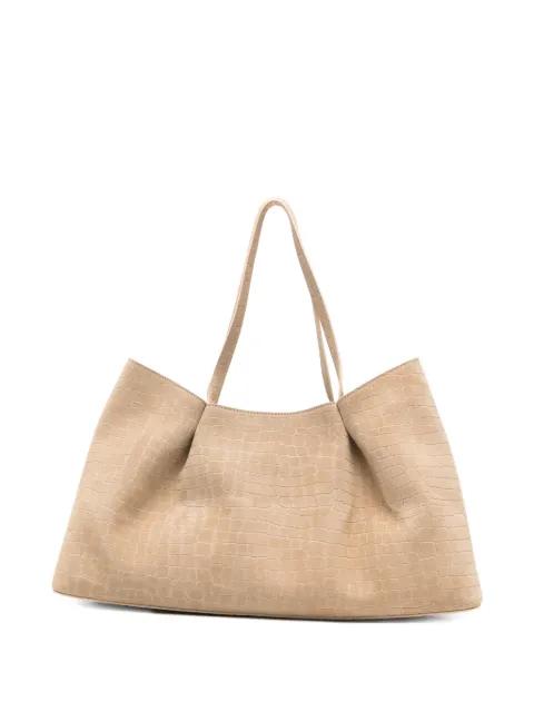 Dimple crocodile-effect tote bag by ELLEME