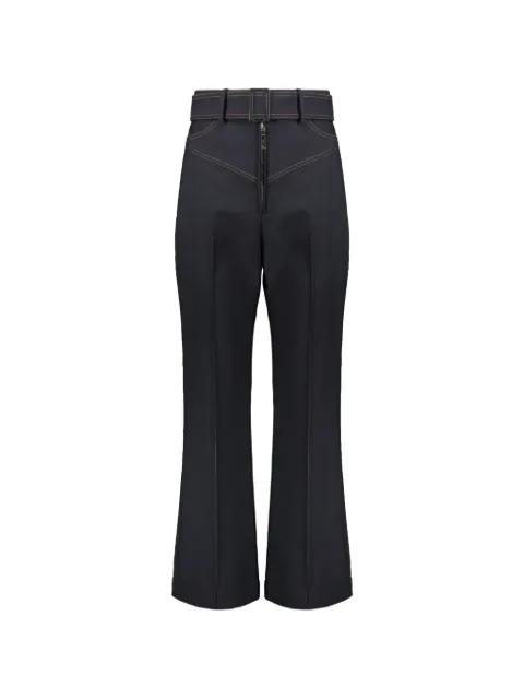 belted contrast-stitch trousers by ELLERY