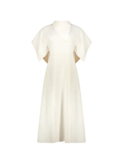 cape-sleeve V-neck midi dress by ELLERY