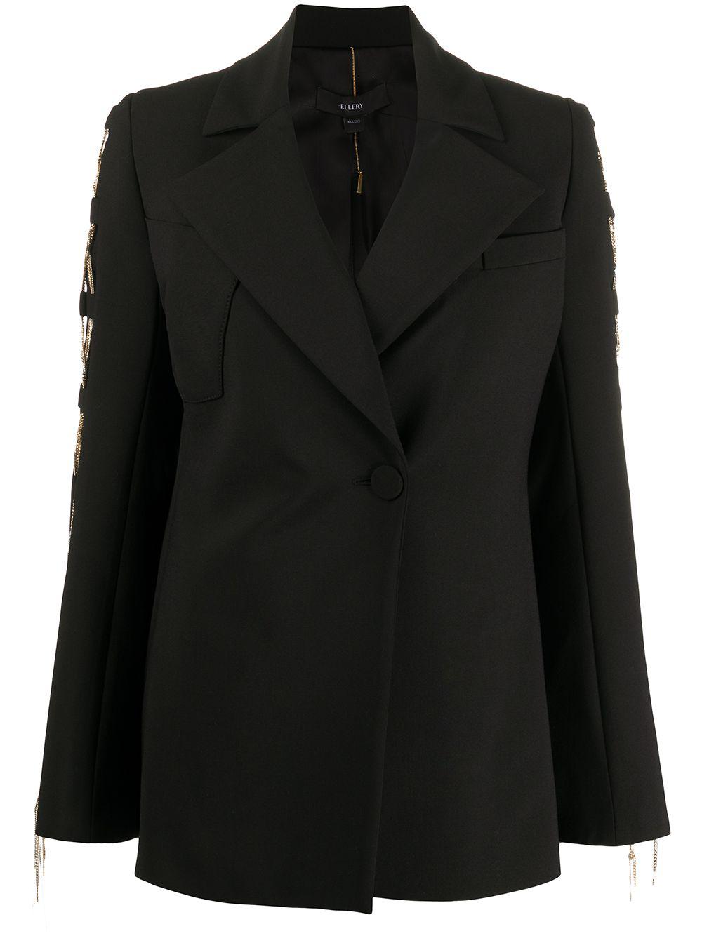 chain detail coat by ELLERY