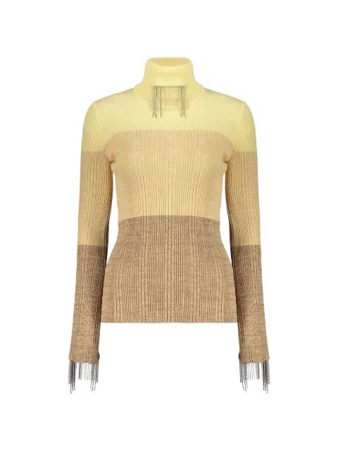 colour-block fringe-detail sweater by ELLERY