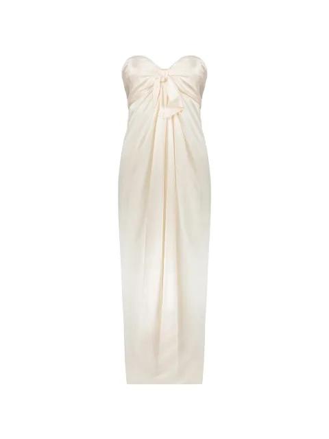 draped knot-detail maxi dress by ELLERY