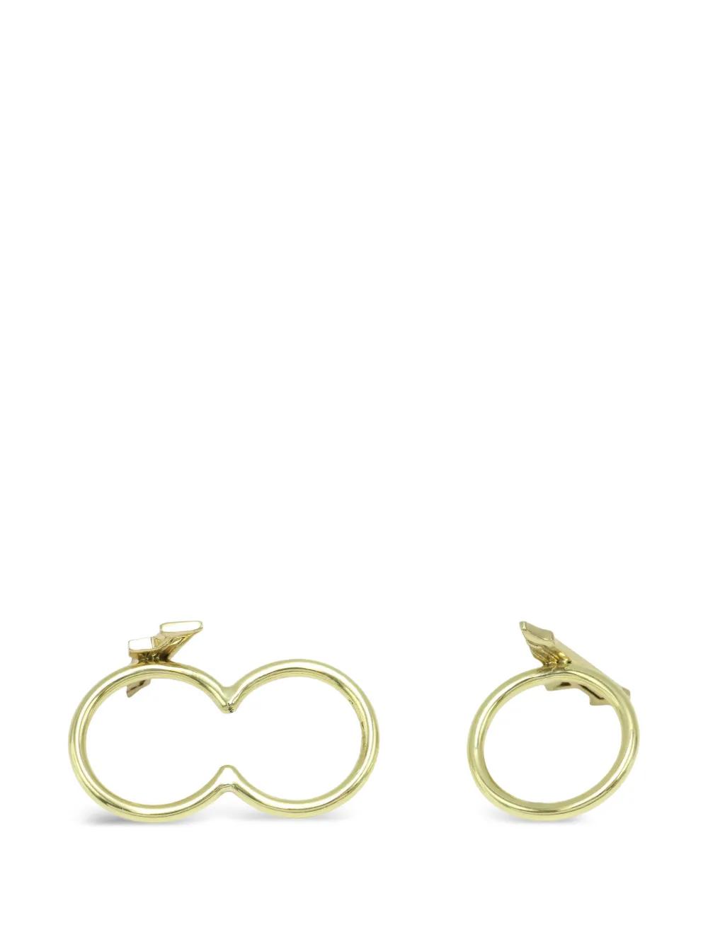 geometric-bar double-band rings by ELLERY