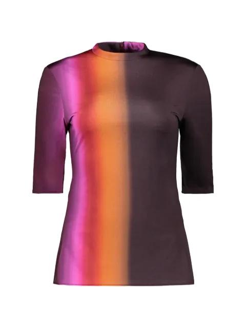 gradient-print elbow-sleeve top by ELLERY