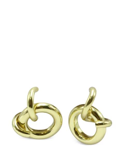 intertwined-circle hanging earrings by ELLERY