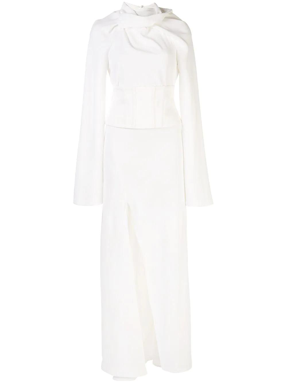 long-sleeve asymmetric dress by ELLERY
