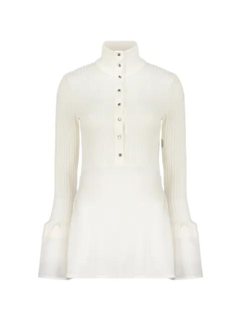 ribbed-knit flared-cuff top by ELLERY