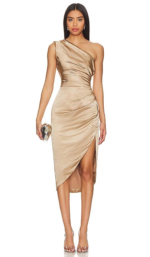 ELLIATT Cassini Dress in Metallic Gold by ELLIATT