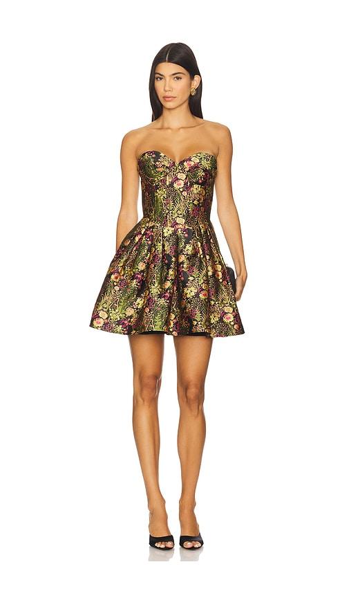 ELLIATT Cindy Strapless Mini Dress in Olive by ELLIATT