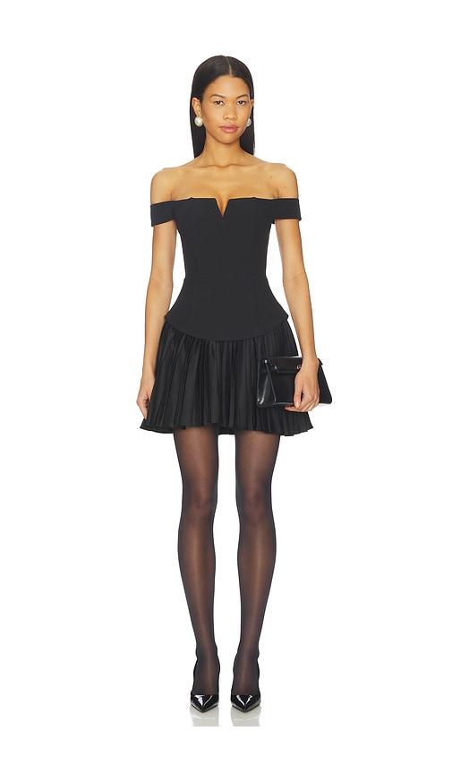 ELLIATT Elva Off The Shoulder Mini Dress in Black by ELLIATT