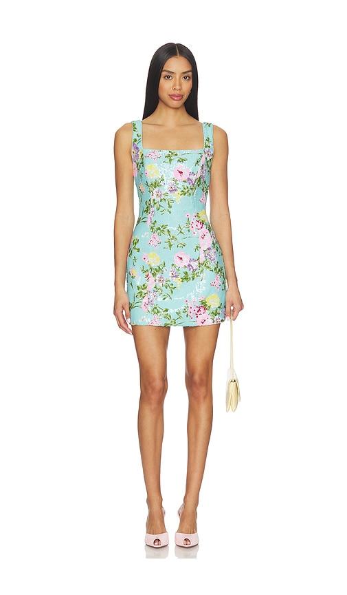 ELLIATT Emmeline Square Neck Mini Dress in Baby Blue by ELLIATT