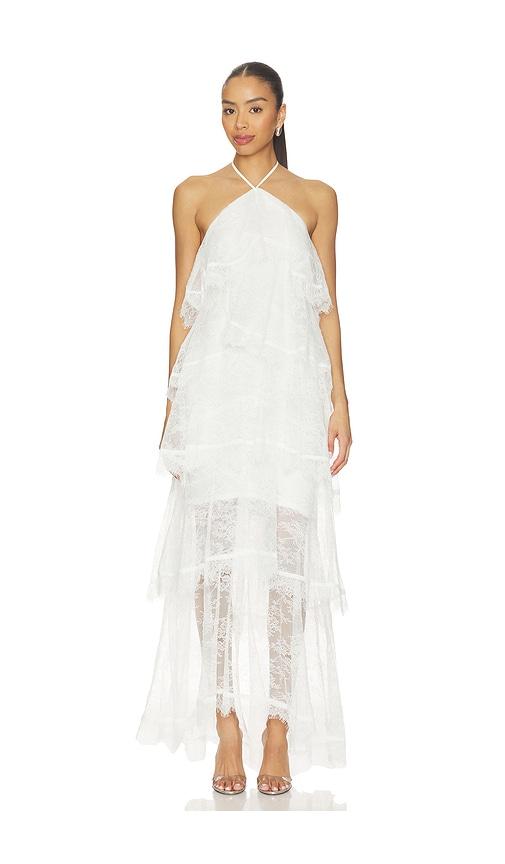 ELLIATT Evelin Lace Gown in White by ELLIATT