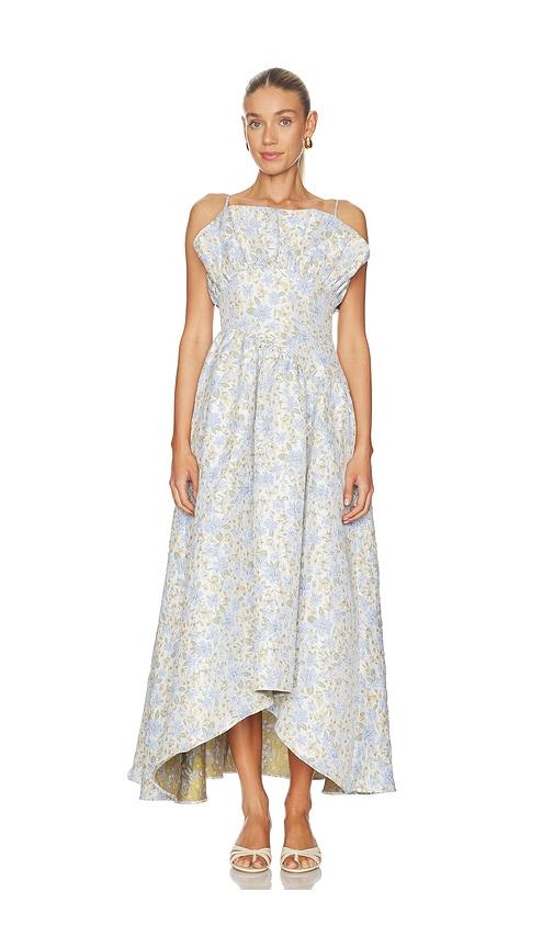 ELLIATT Floralie Strapless Gown in Blue by ELLIATT