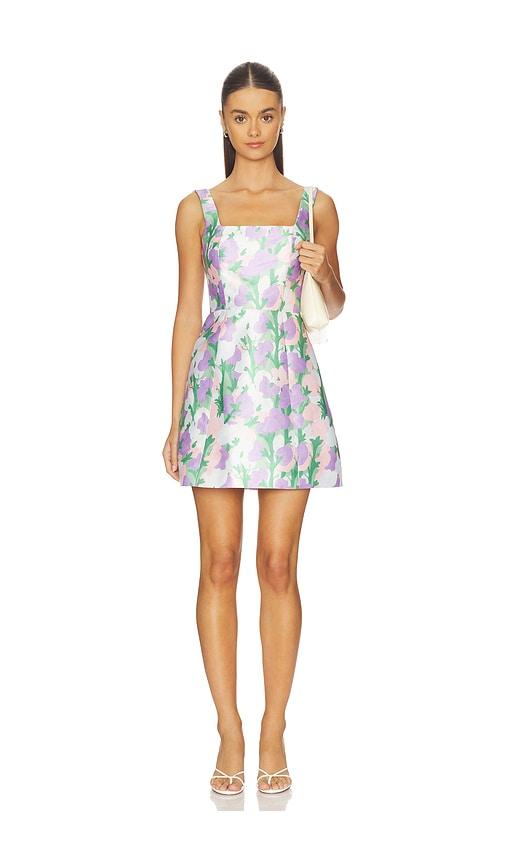 ELLIATT Lavina Sqaure Neck Mini Dress in Purple by ELLIATT