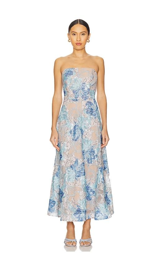 ELLIATT Leonie Cocktail Midi Dress in Baby Blue by ELLIATT