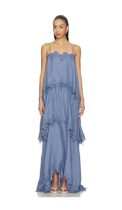 ELLIATT Miri Tiered Gown in Blue by ELLIATT