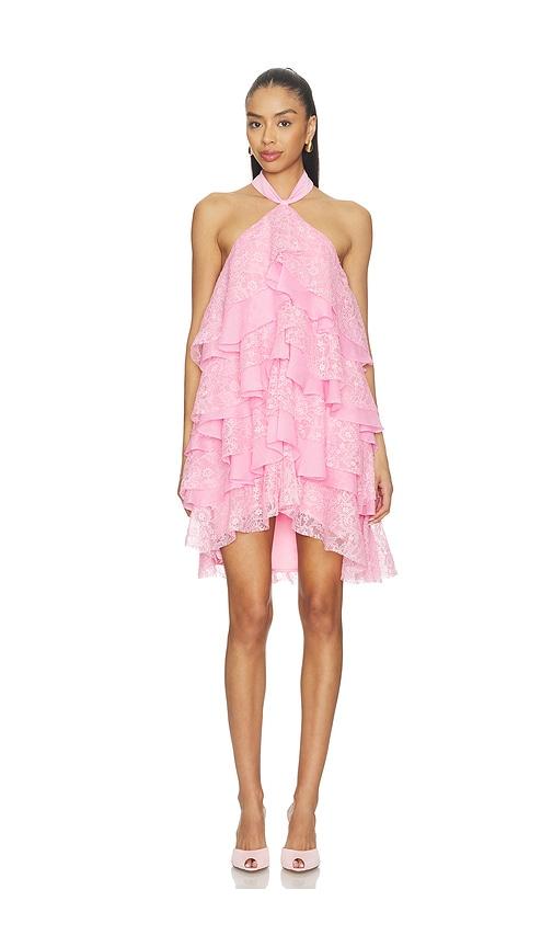ELLIATT Poppy Tiered Mini Dress in Pink by ELLIATT