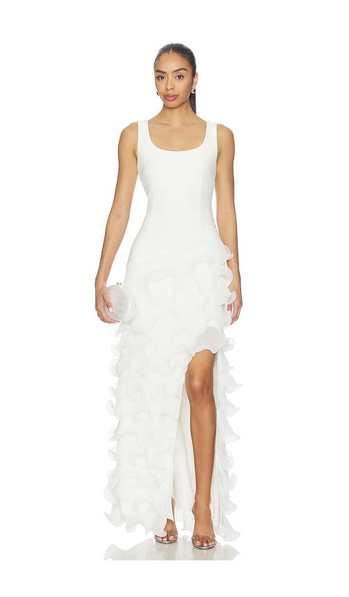 ELLIATT Veda Hi-lo Gown in White by ELLIATT