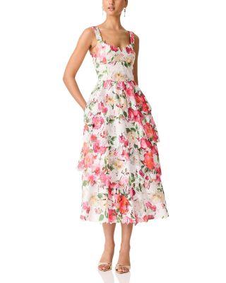 Roselle Frill Midi Dress by ELLIATT