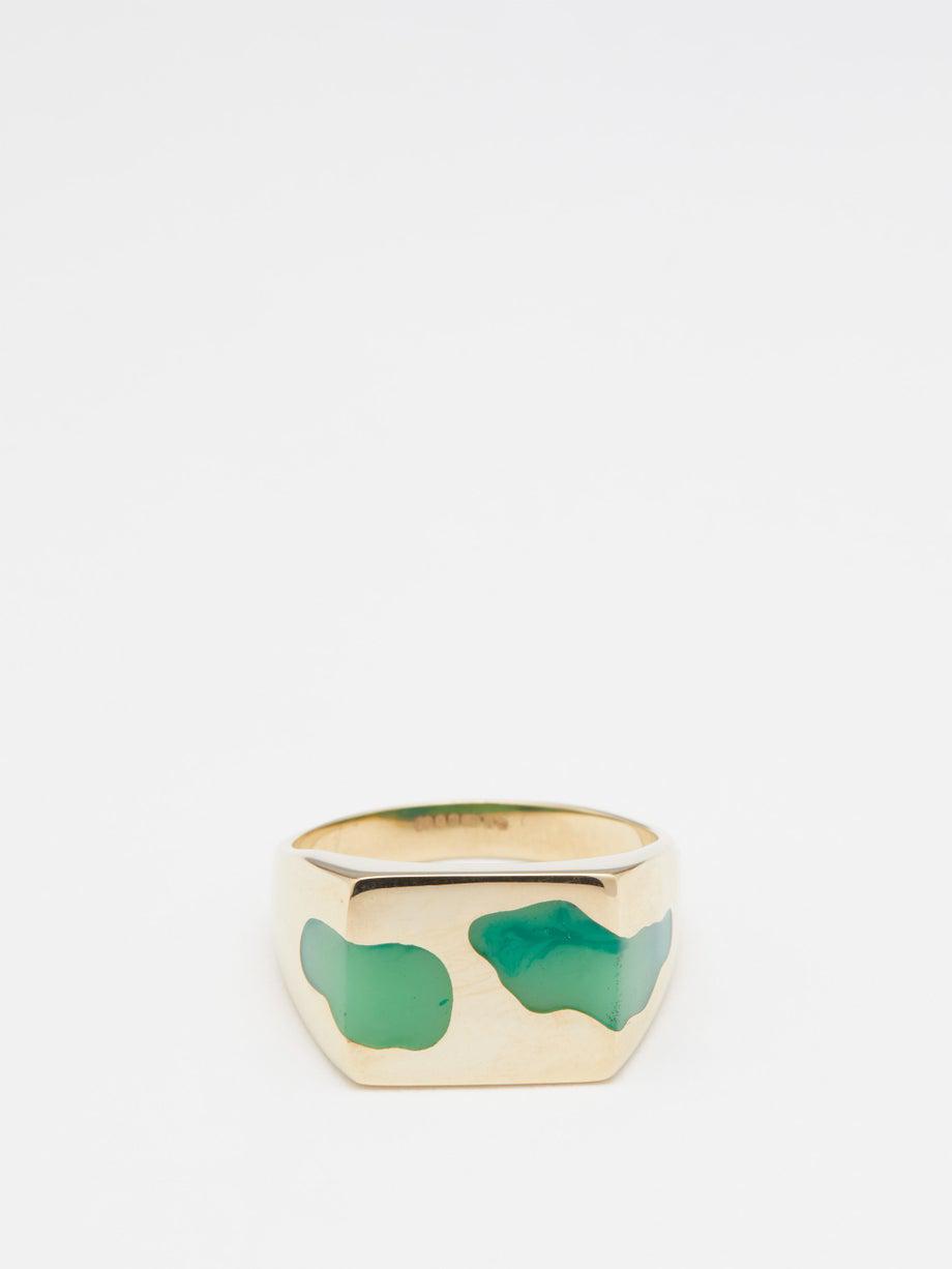 Resin & 9kt gold ring by ELLIE MERCER