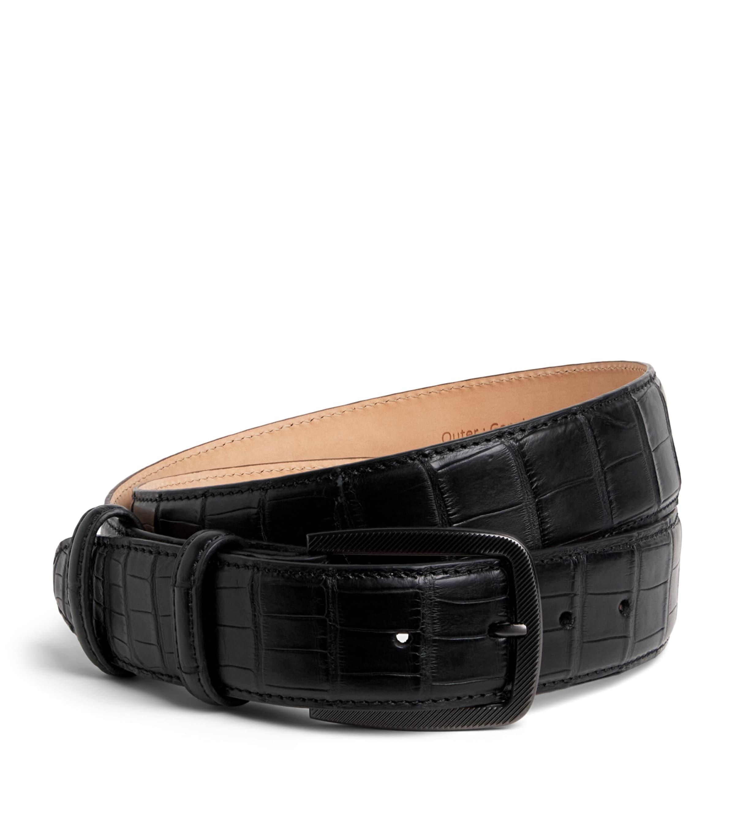 Elliot Rhodes Alligator Leather Belt by ELLIOT RHODES