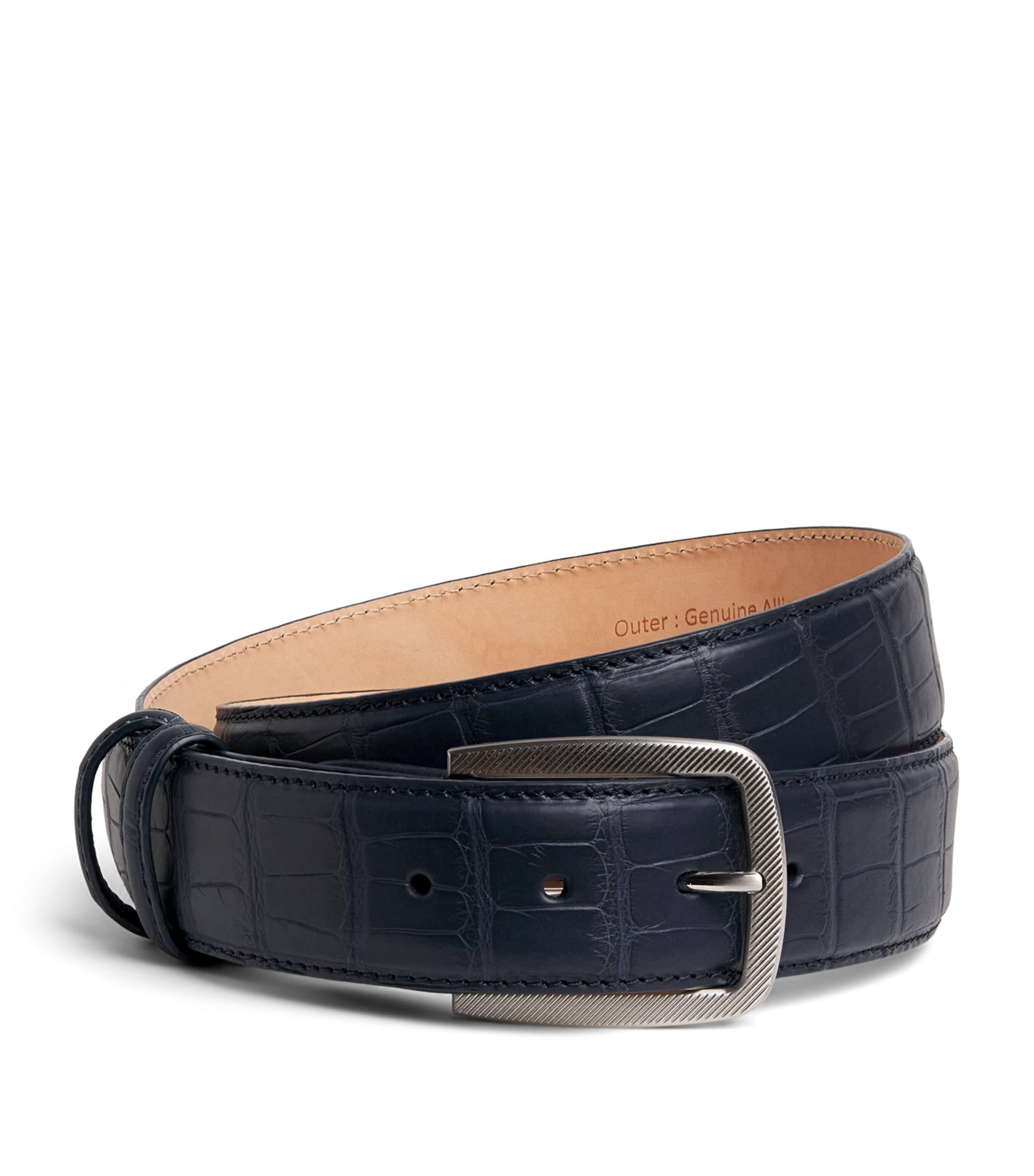 Elliot Rhodes Alligator Leather Belt by ELLIOT RHODES