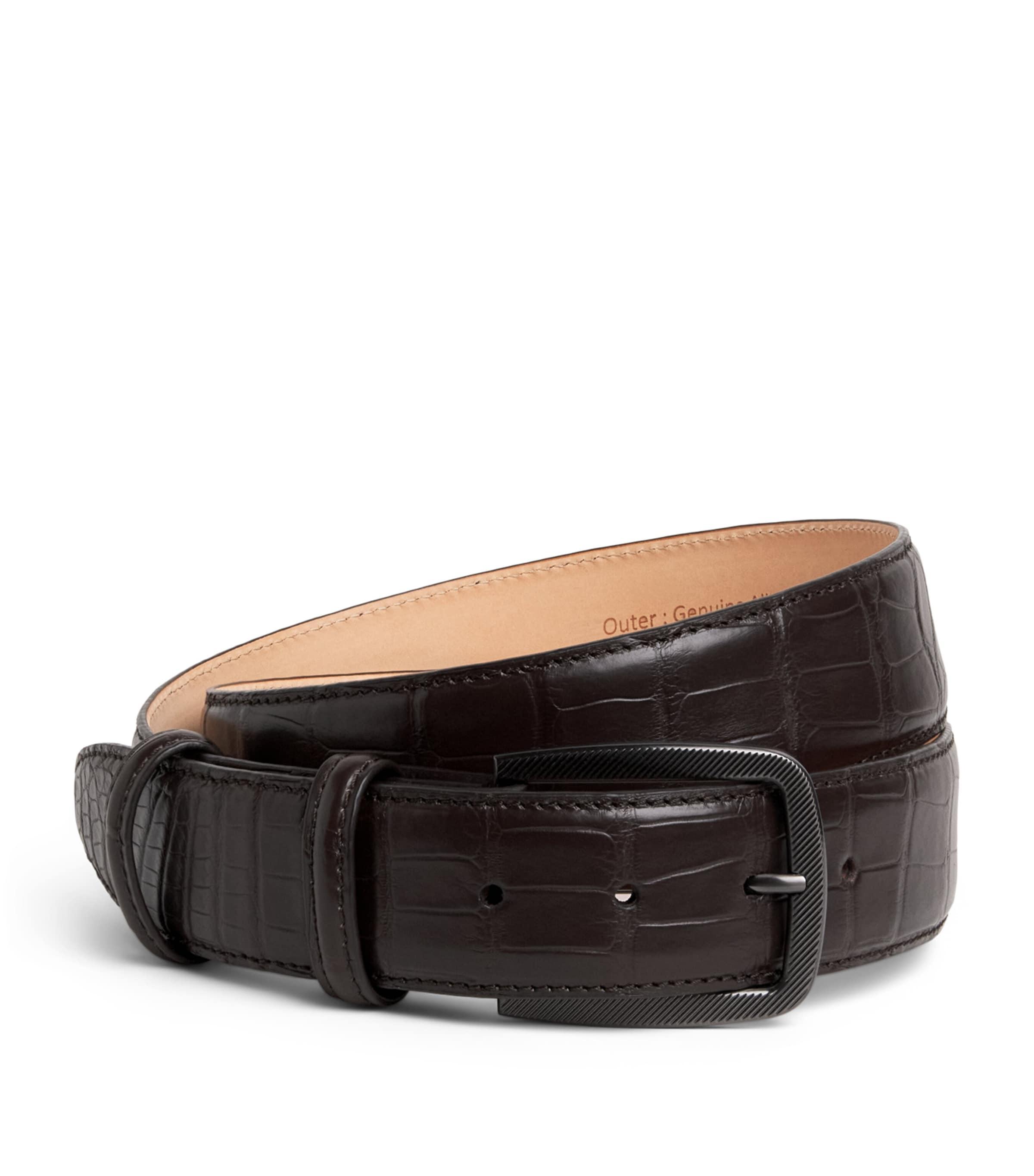 Elliot Rhodes Alligator Leather Belt by ELLIOT RHODES