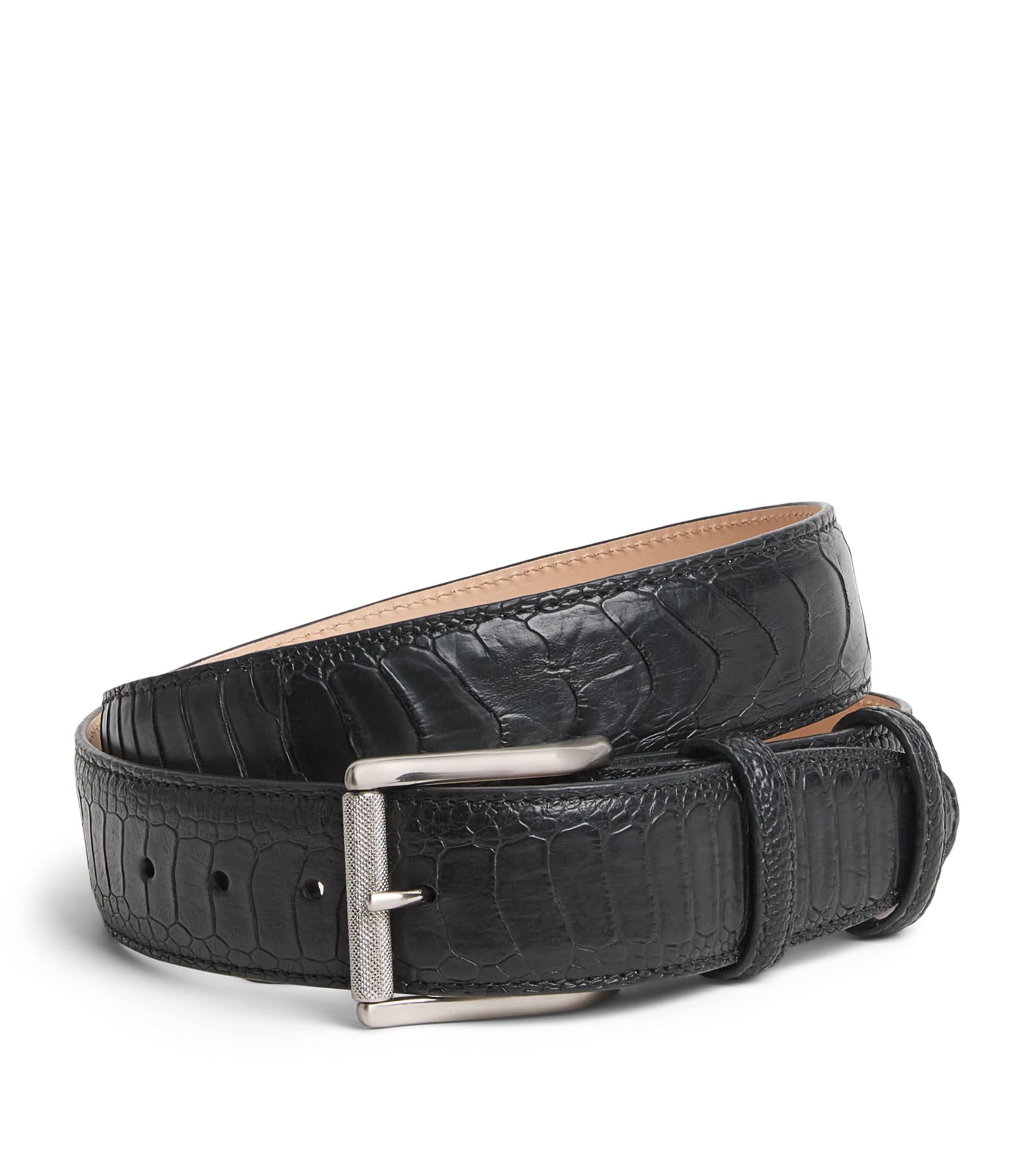 Elliot Rhodes Ostrich Leather Belt by ELLIOT RHODES