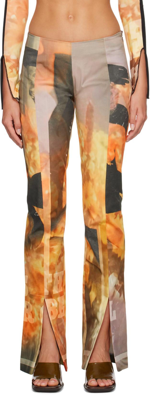 Orange Sunflower Jeans by ELLISS